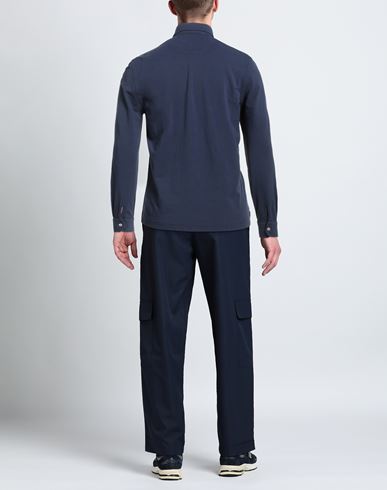 Man Shirt Midnight blue Size 42 Cotton