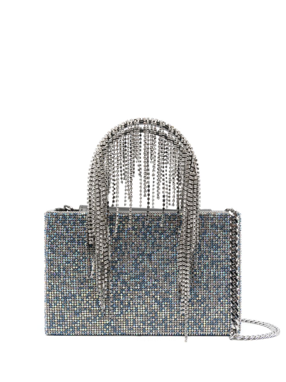 Crystal-embellishment tote bag - Blue