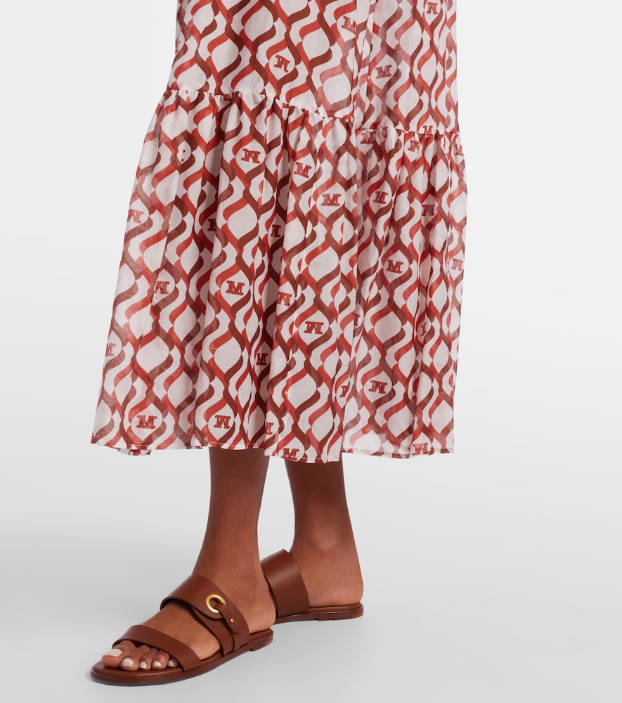 Alisso printed cotton and silk midi dress