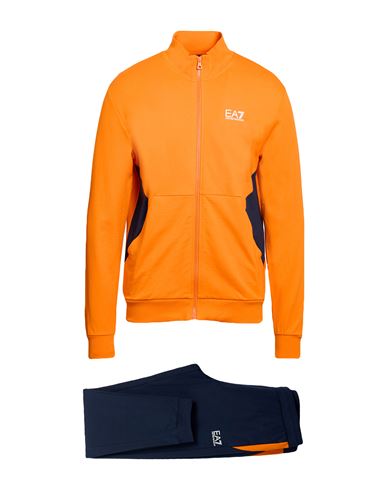 Man Tracksuit Orange Size XXL Cotton