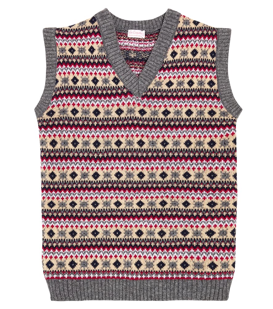 Cacia Fair Isle wool-blend sweater vest