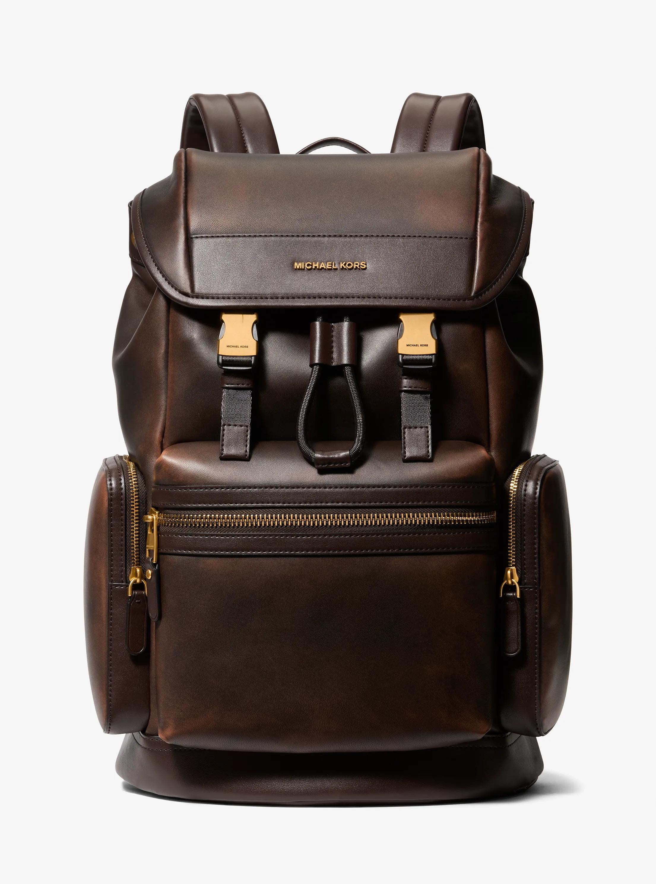 Hudson Burnished Leather Backpack
