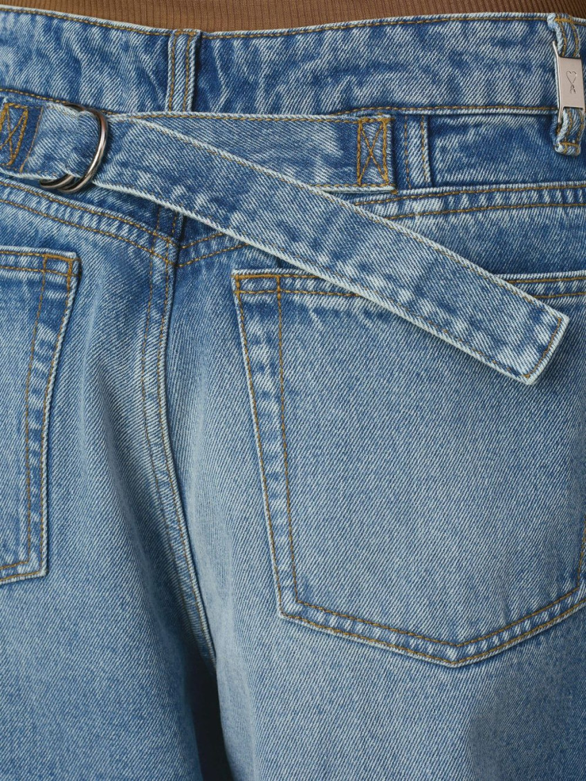 Wide-Leg Denim Jeans