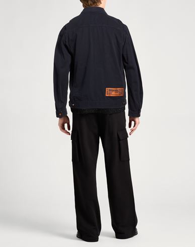 Man Denim outerwear Navy Size XXL Cotton
