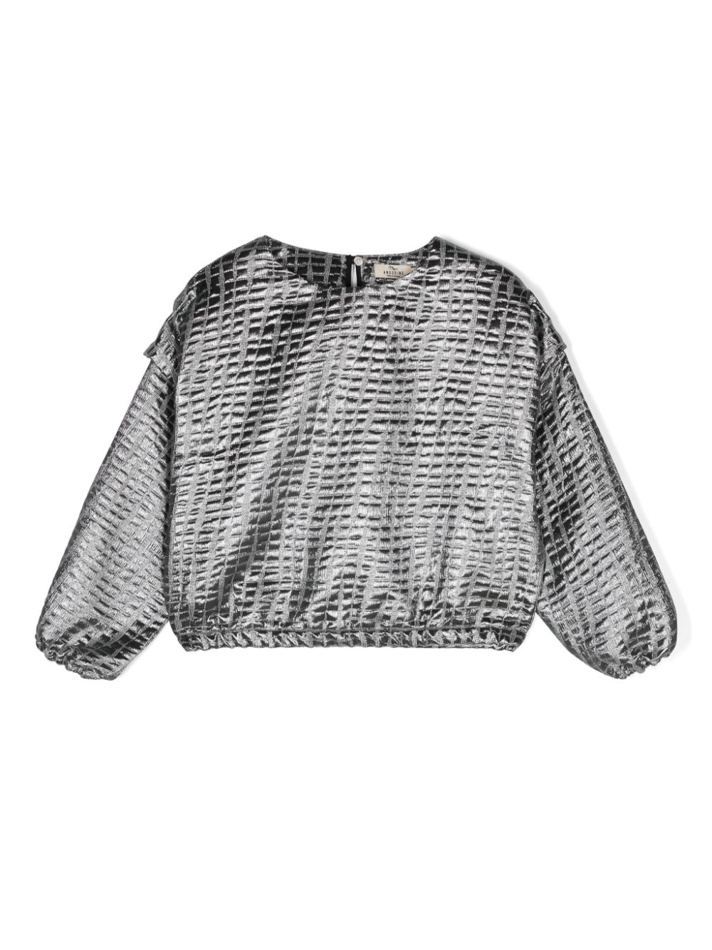 Metallic-jacquard top - Silver