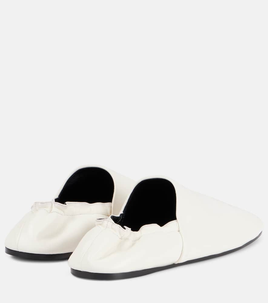 Khaite Banks leather slip-on shoes