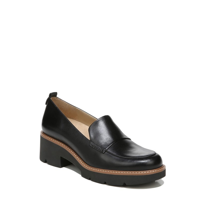 Women's Darry Lug Sole Loafers (Black Leather)