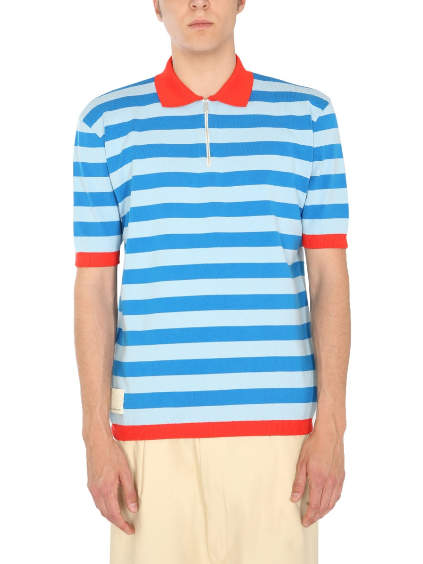 Blue Shirt Collar Polo