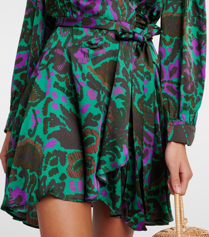 Bridget printed satin minidress