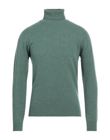 Man Turtleneck Military green Size XXXL Merino Wool