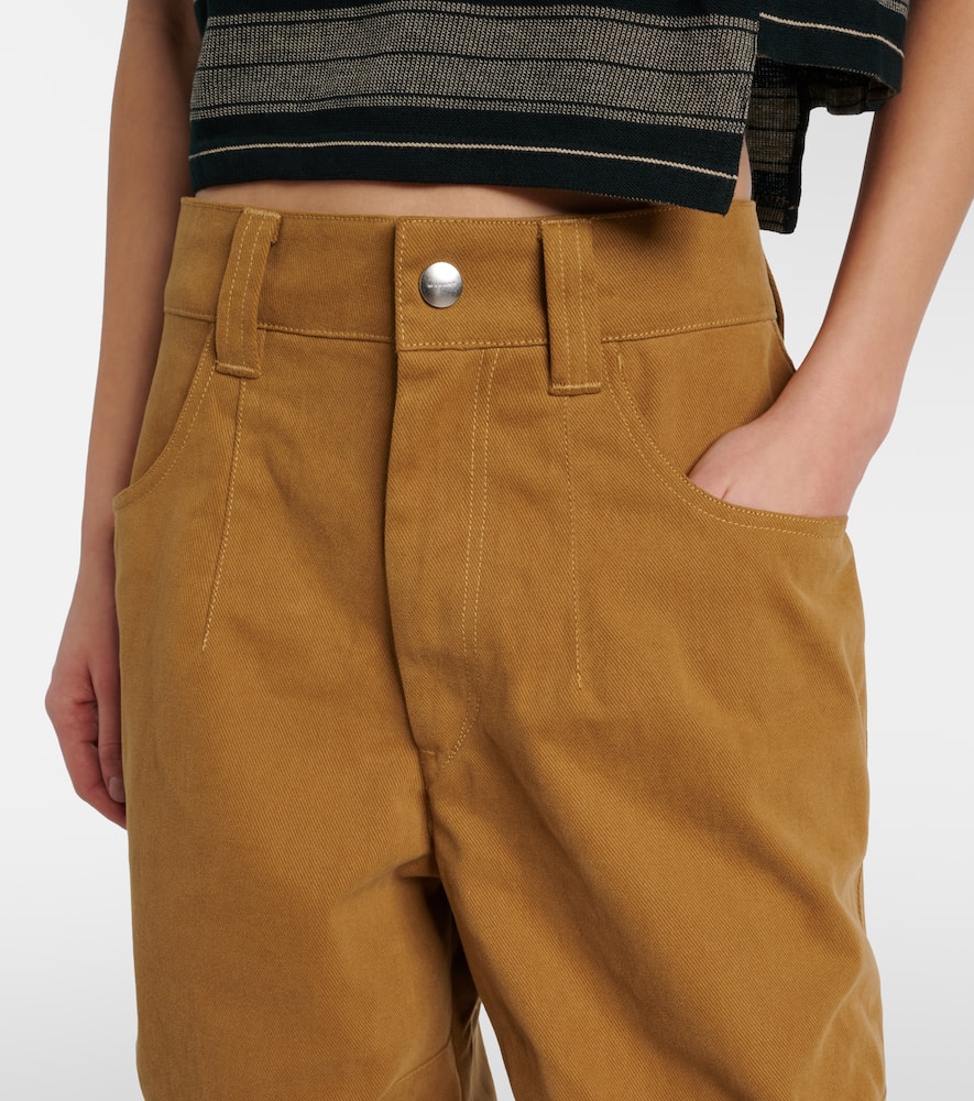 Opalyna cotton twill wide-leg pants