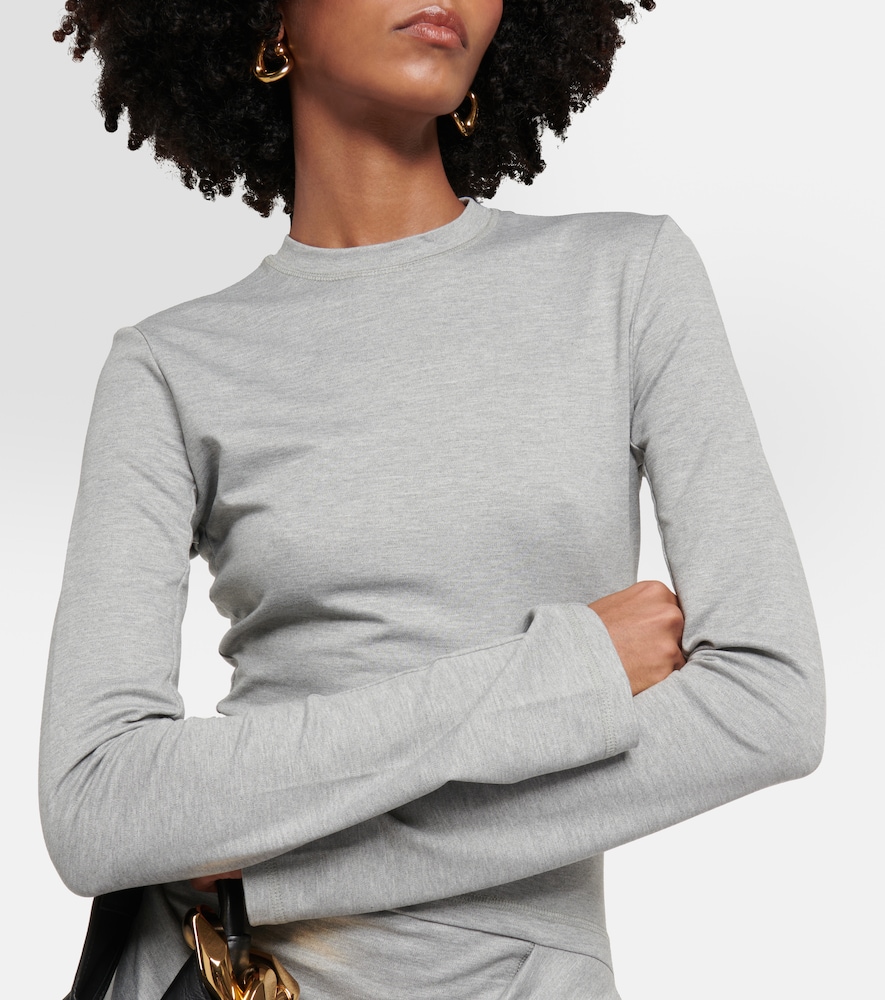 Cutout jersey midi dress