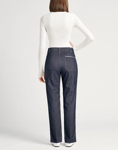 Woman Jeans Blue Size 14 Cotton, Linen, Elastane