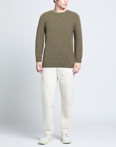 Man Sweater Khaki Size 42 Cotton, Polyamide, Alpaca wool, Wool