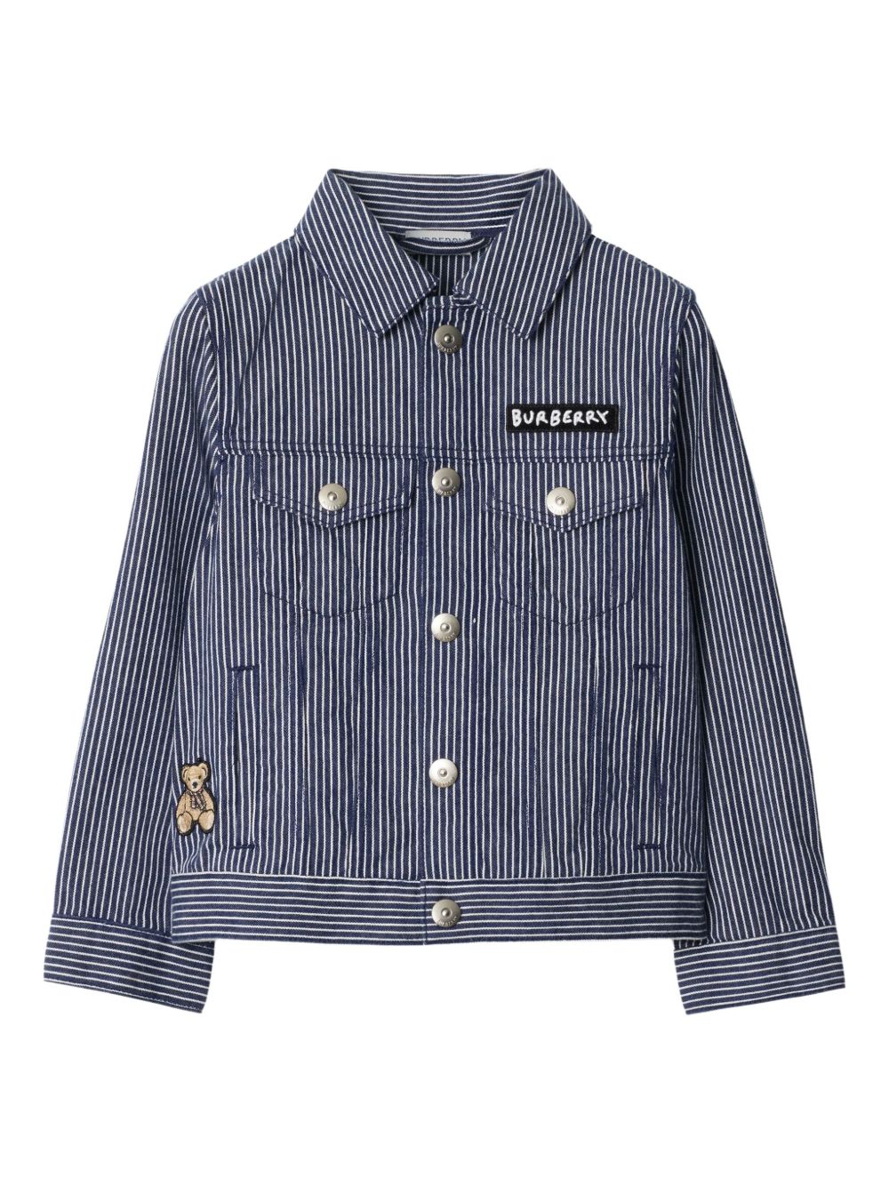 Striped bomber jacket - Blue