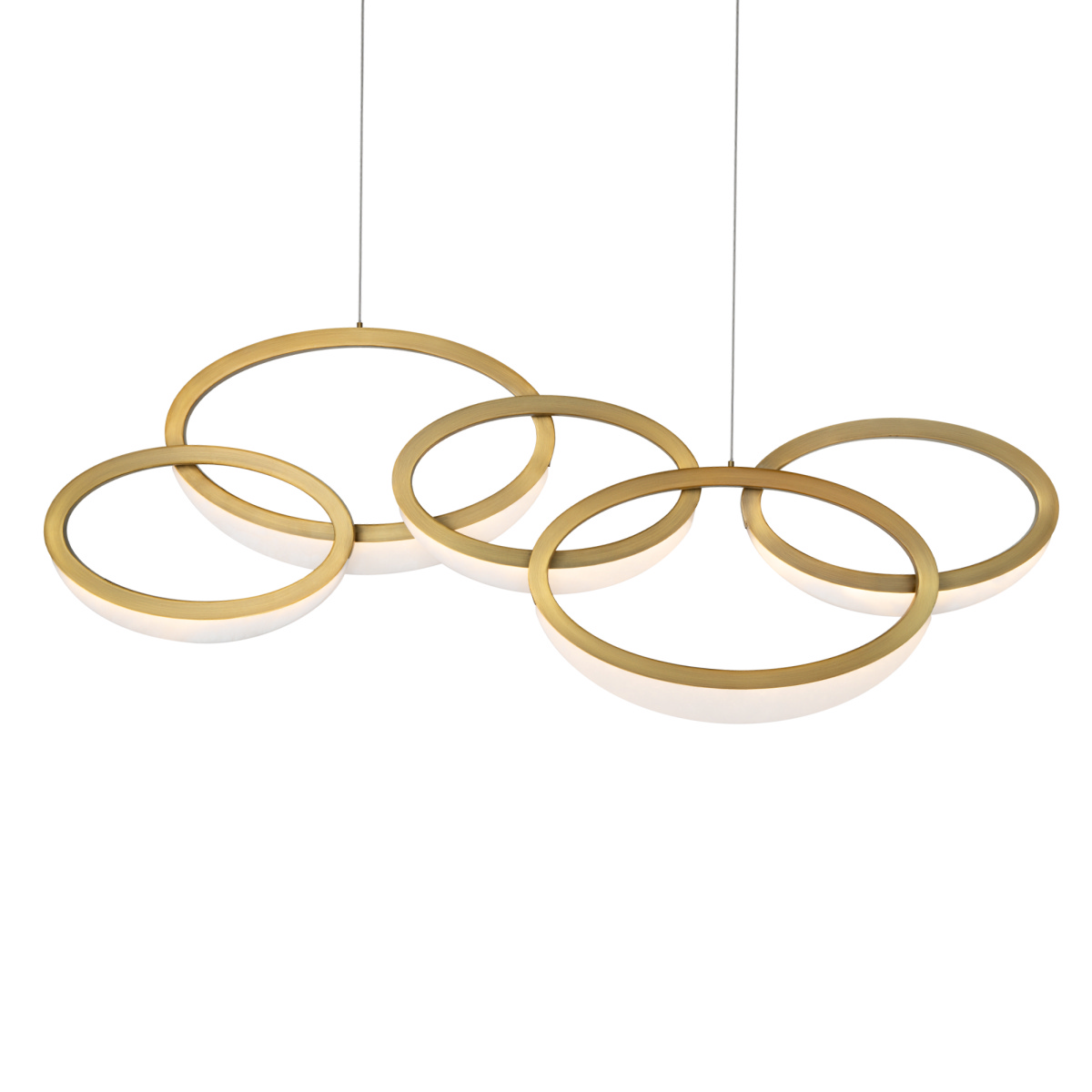 Aged Brass LED Chandelier from the Orion Collection
