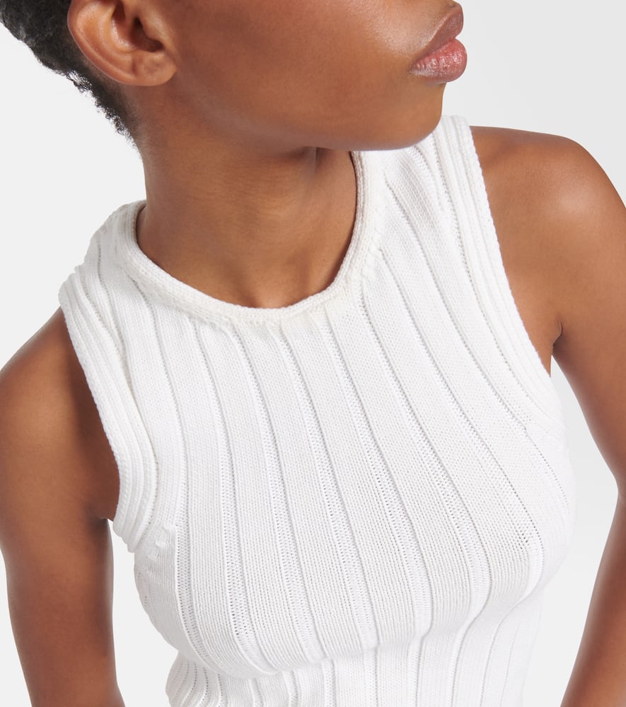 Khaite Manu cotton-blend tank top