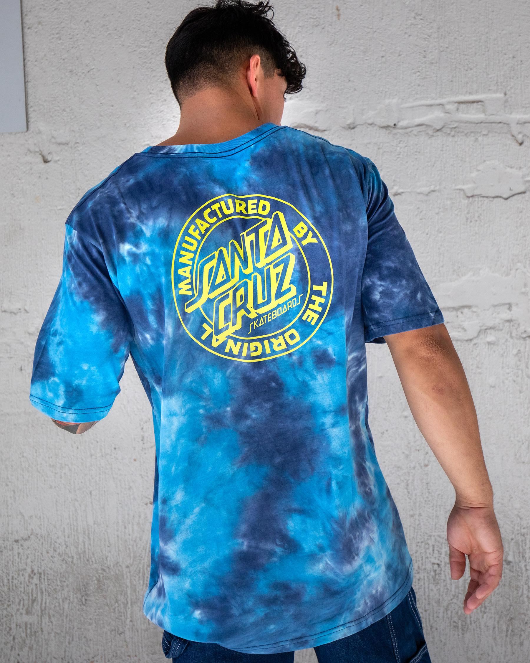 Men's Mfg Dot Tie Dye T-Shirt in Blue