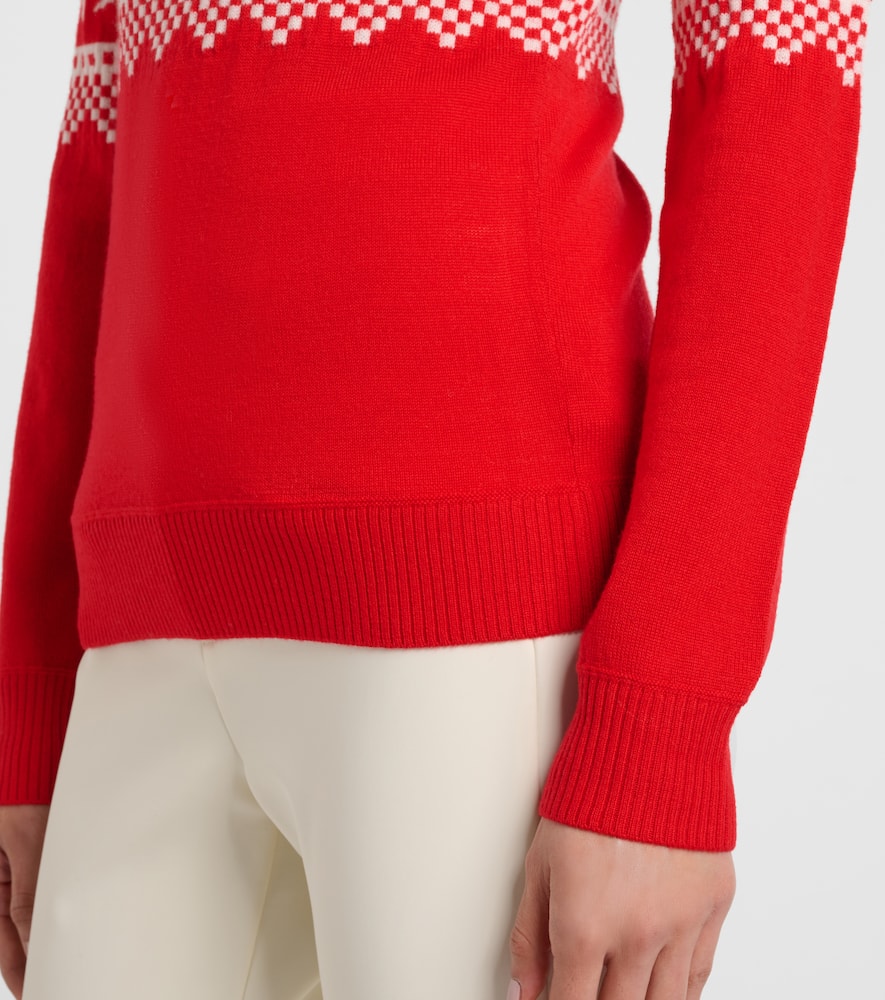 Holiday intarsia wool turtleneck sweater