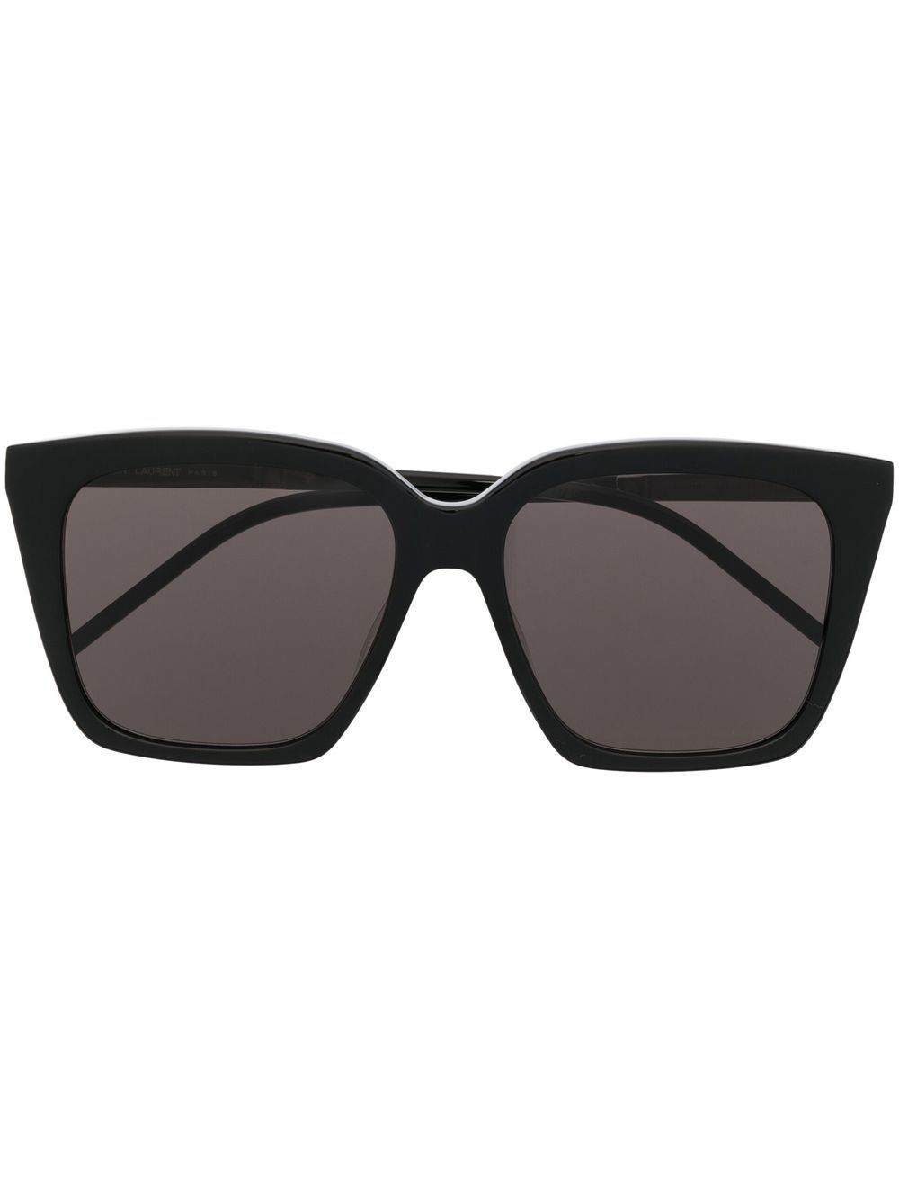 Logo-plaque detail sunglasses - Black