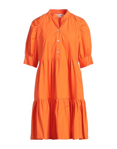 Woman Mini dress Orange Size 10 Cotton