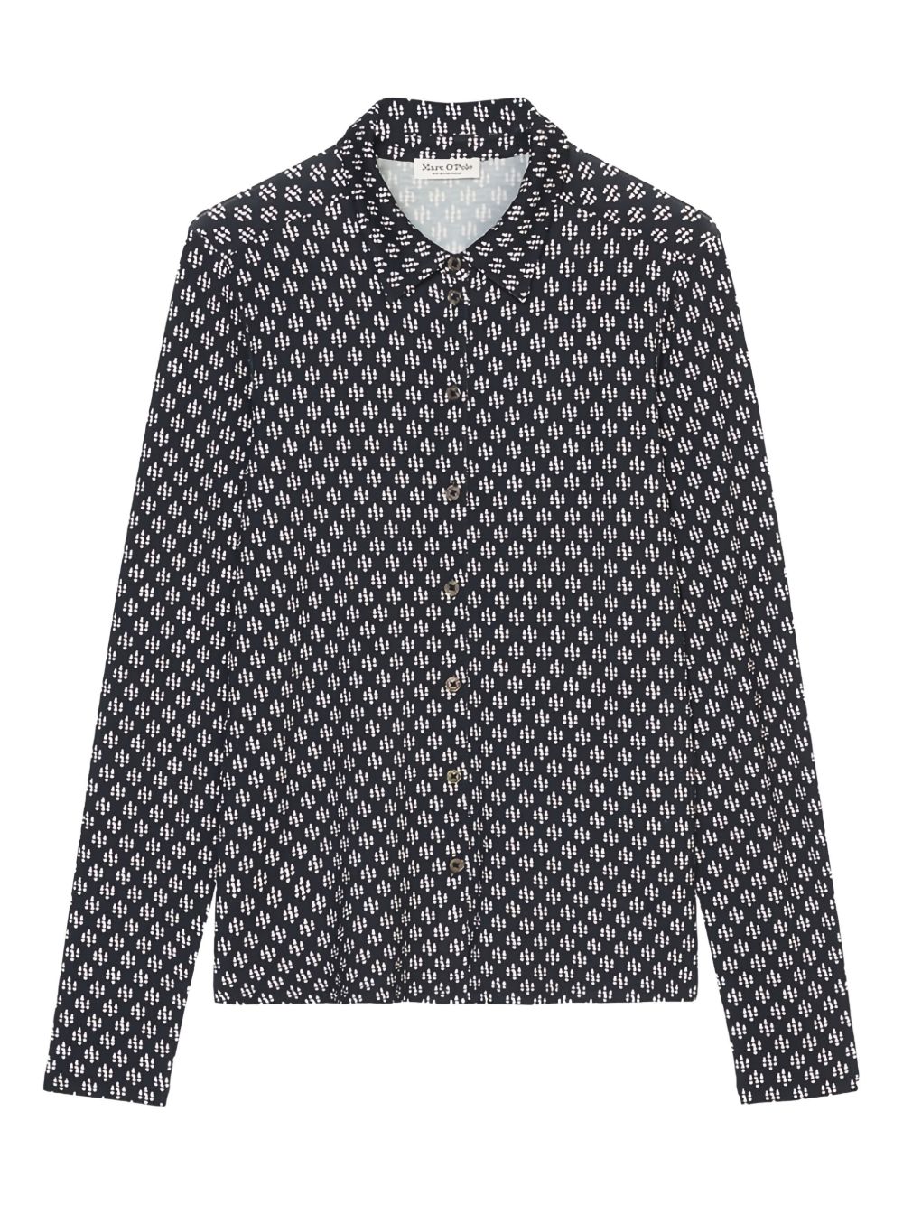 Geometric-print shirt - Blue