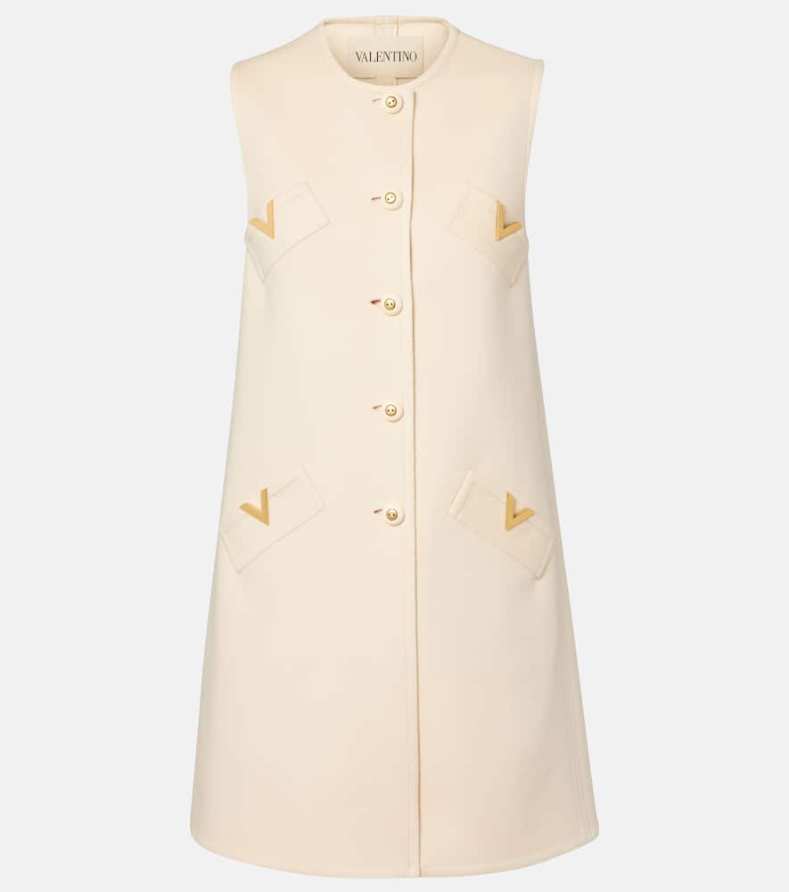 VLogo wool and cashmere mini dress