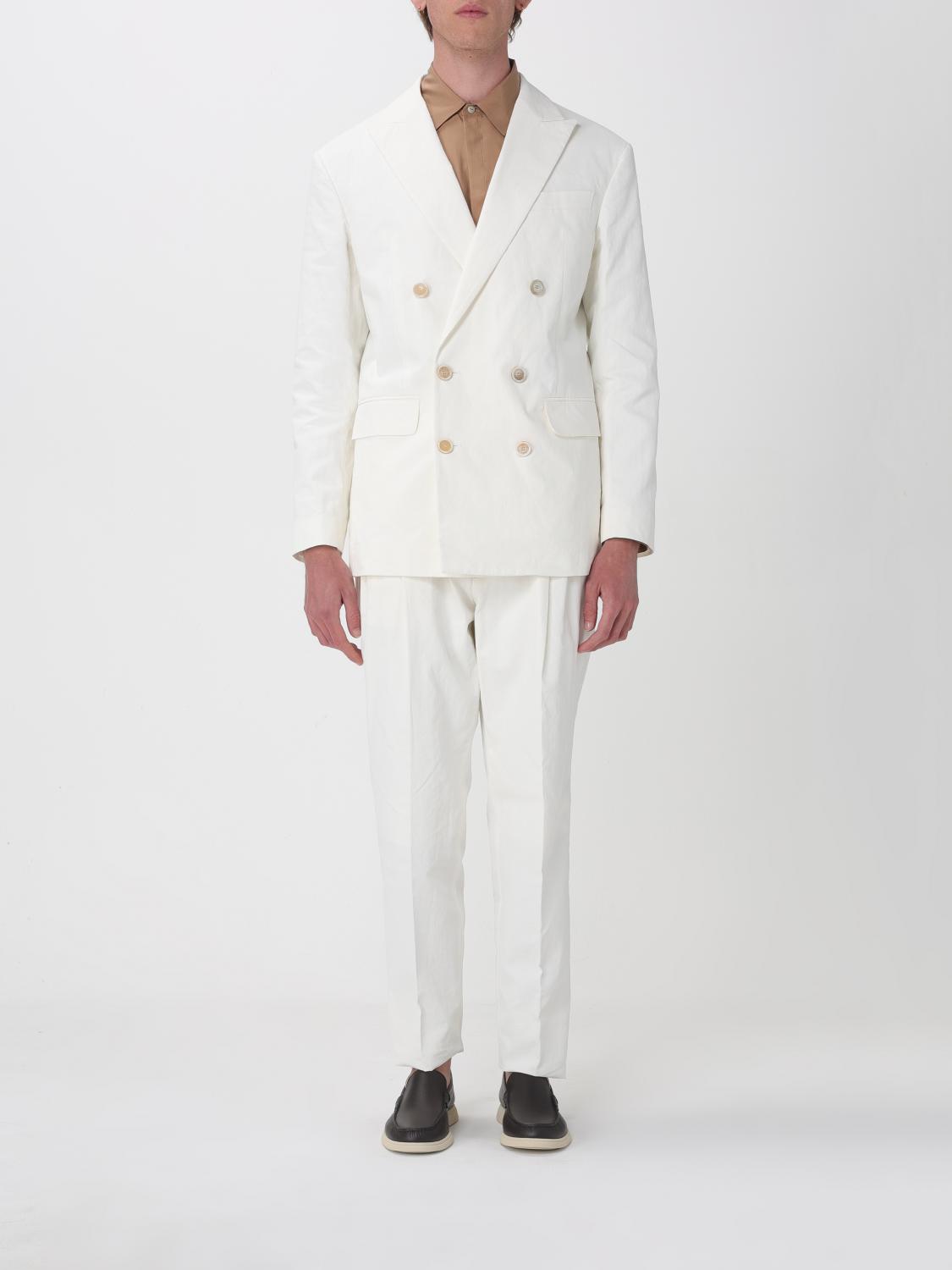 Suit Men color Yellow Cream
