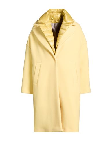 Woman Coat Pastel yellow Size 4 Virgin Wool, Polyamide, Cotton, Polyester
