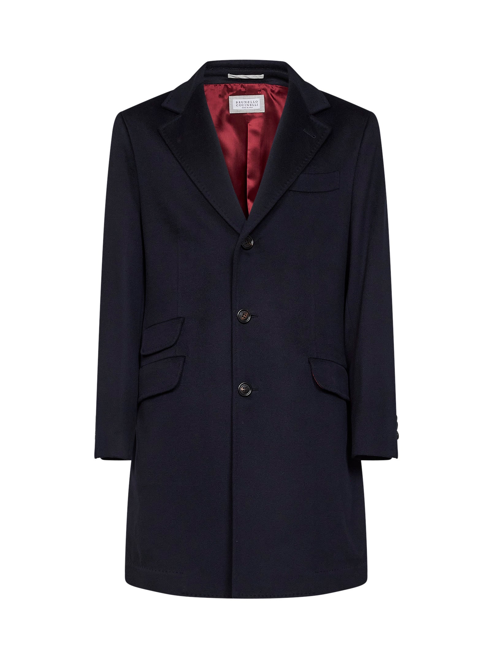 Virgin Wool Coat — Navy