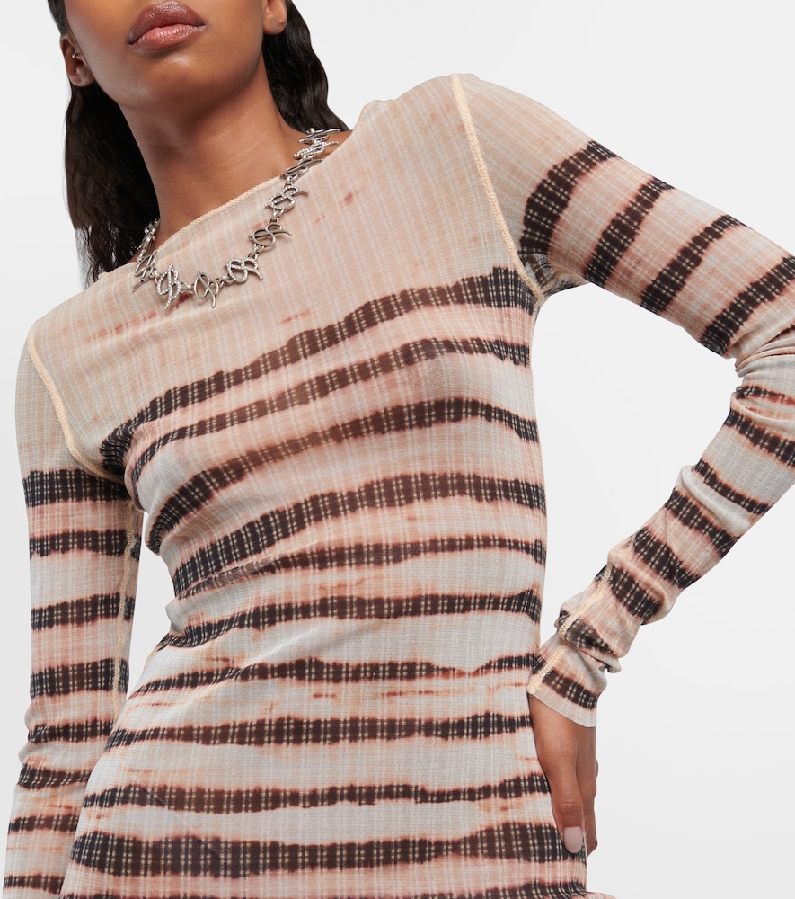 X KNWLS striped minidress