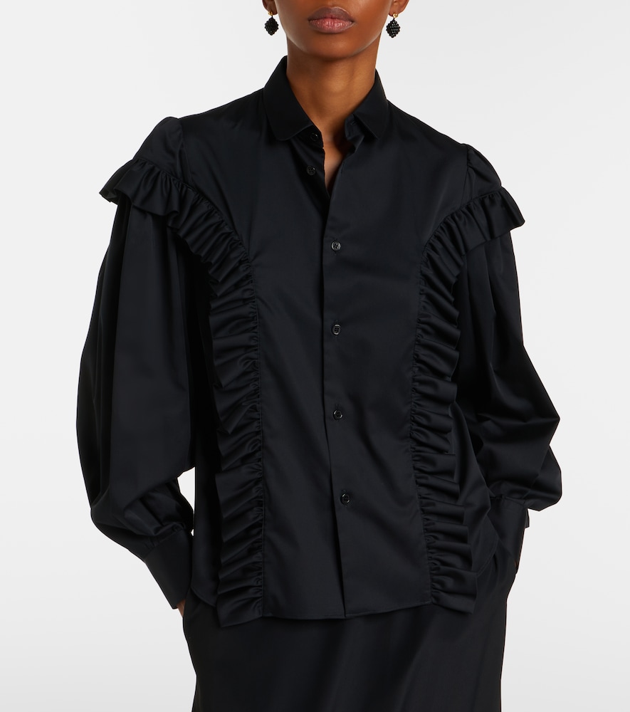 Ruffled cotton shirt