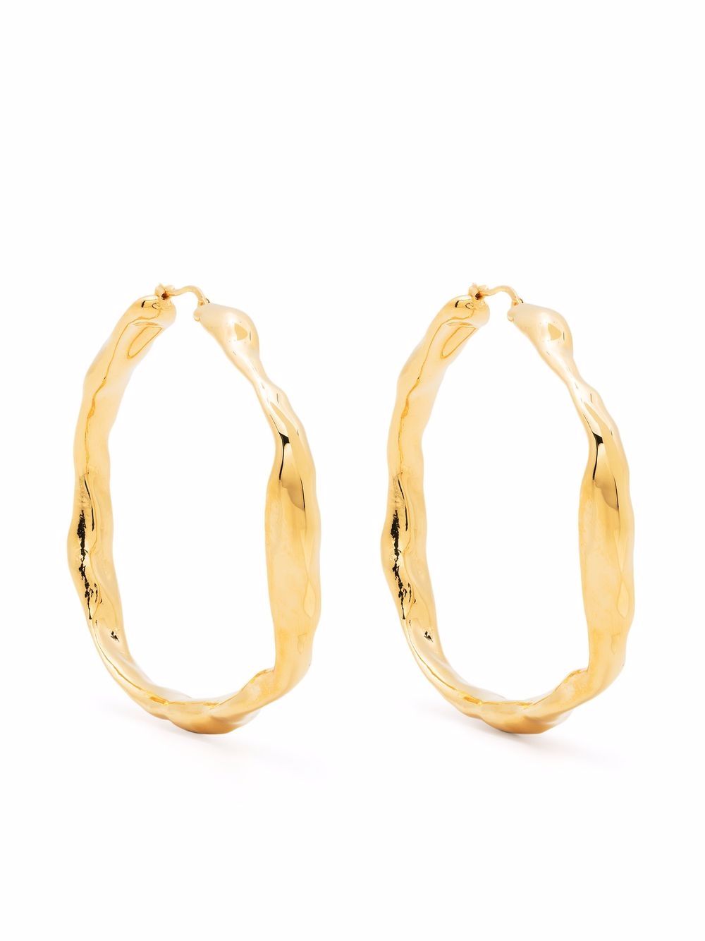 Pretzel hoop earrings - Gold