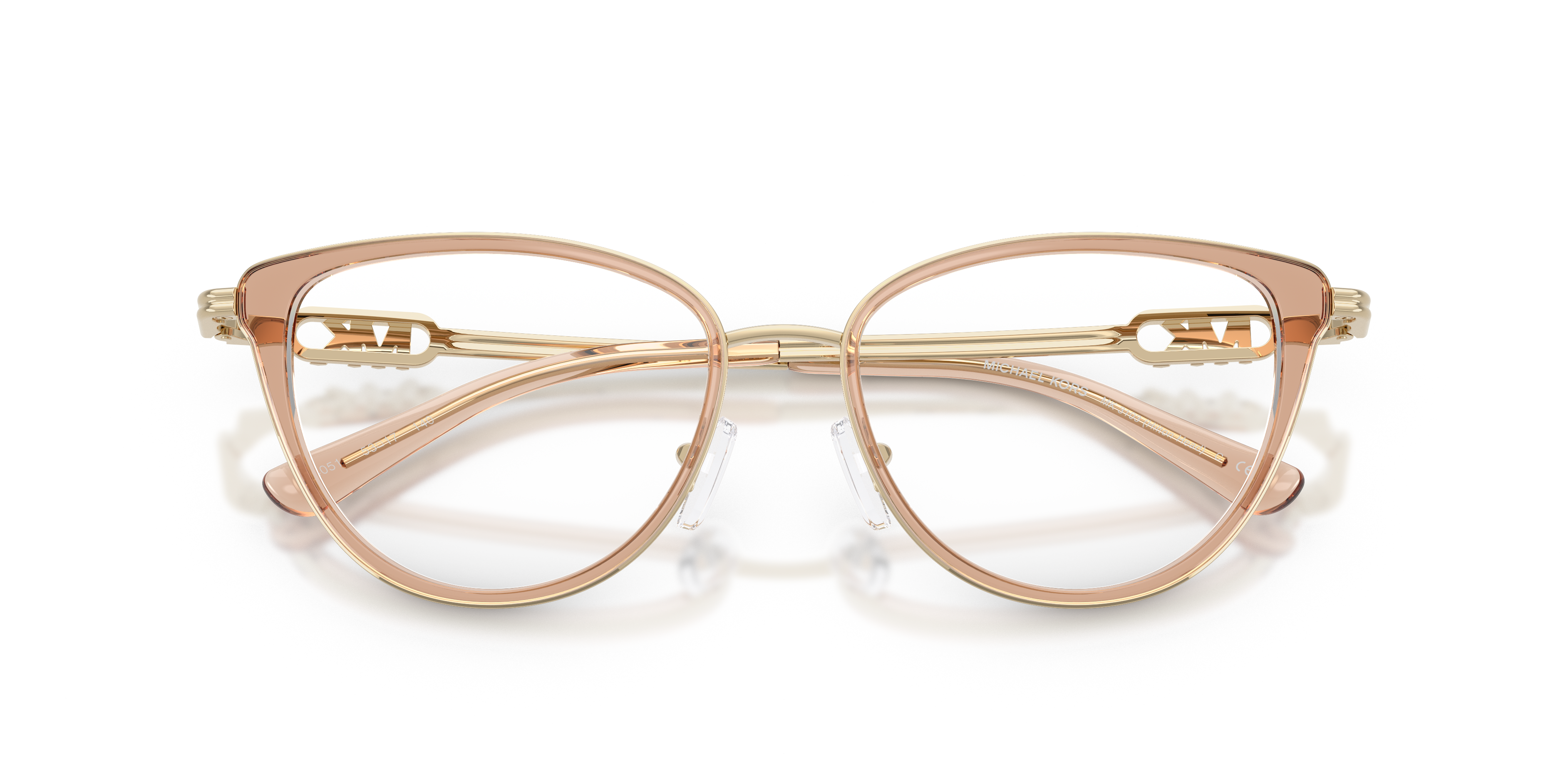 Michael Kors Mujer Michael Kors MK3103 HILTON HEAD 4051 Monturas ópticas Metal Marrón Transparente Cat Eye Norma