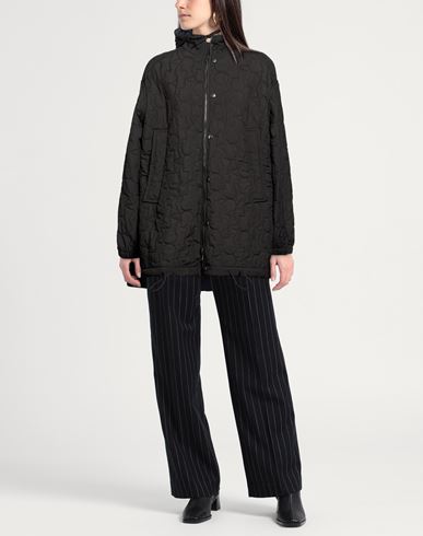 Woman Overcoat & Trench Coat Black Size L Recycled polyamide