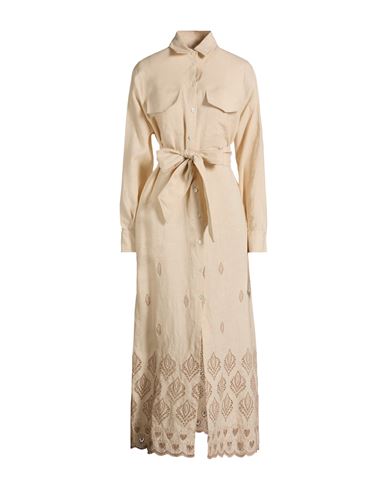 Woman Maxi dress Beige Size 2 Cotton