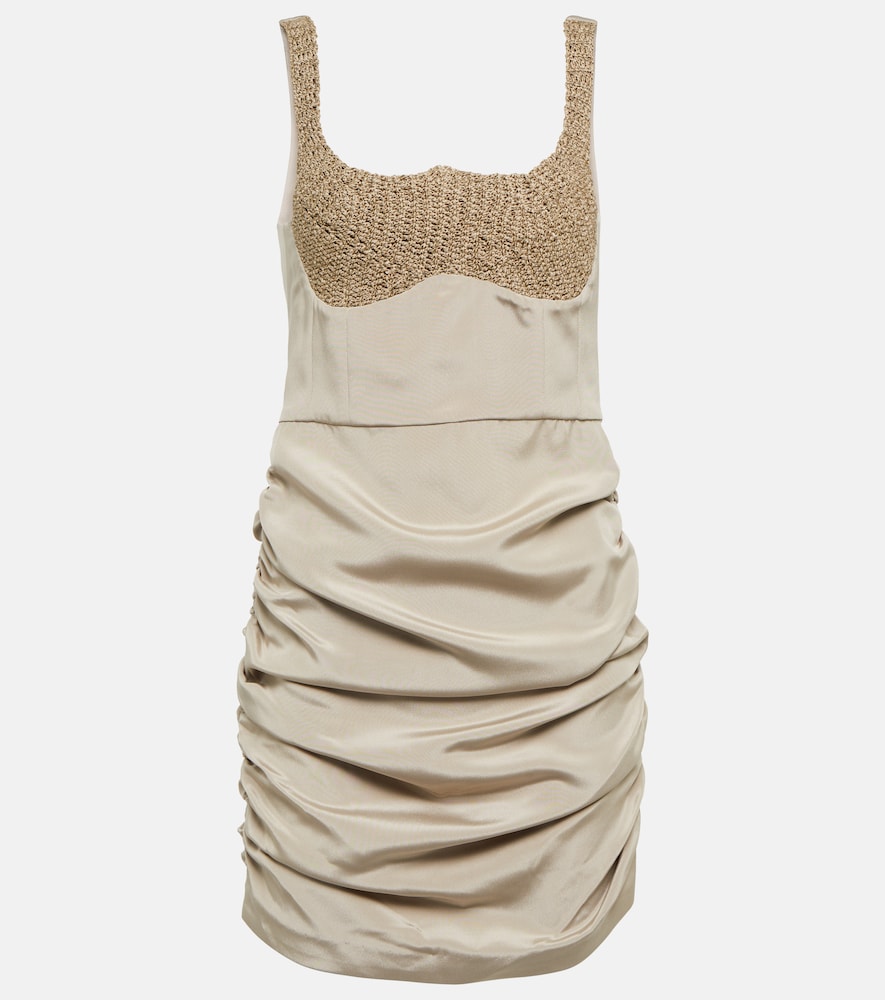 The Mannei Almeria ruched silk-blend minidress