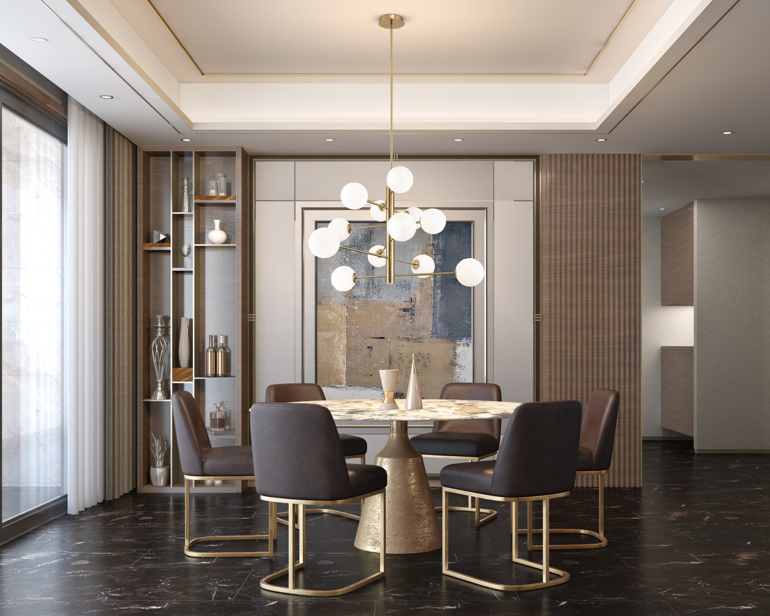 Brass Chandelier from the Aurelia Collection