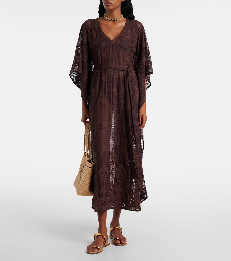 June cotton-blend kaftan