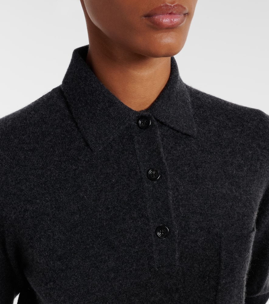 Wool and cashmere polo sweater