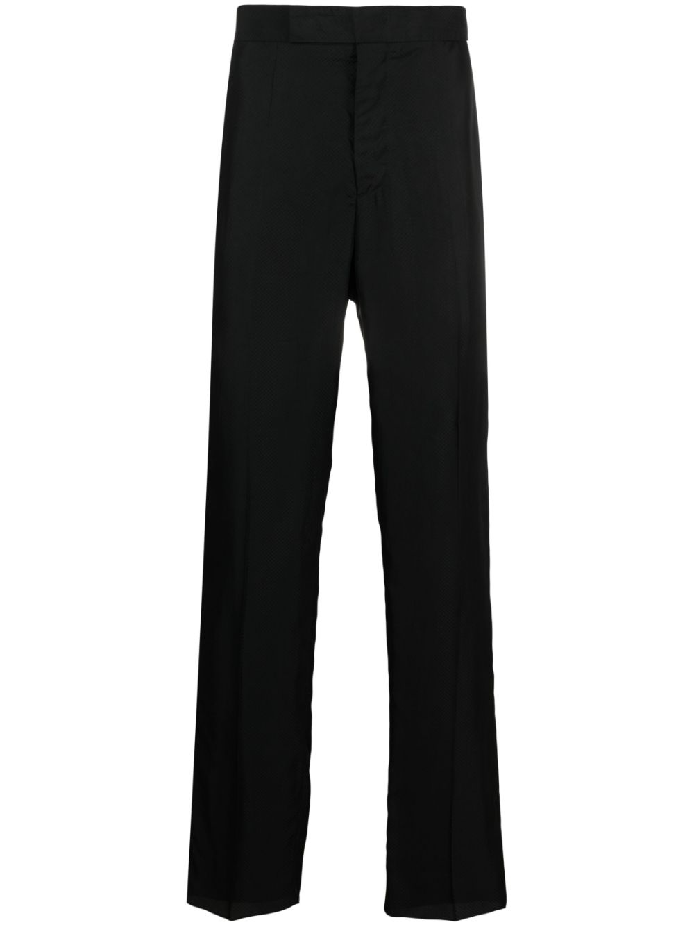 Straight-leg tailored trousers - Black