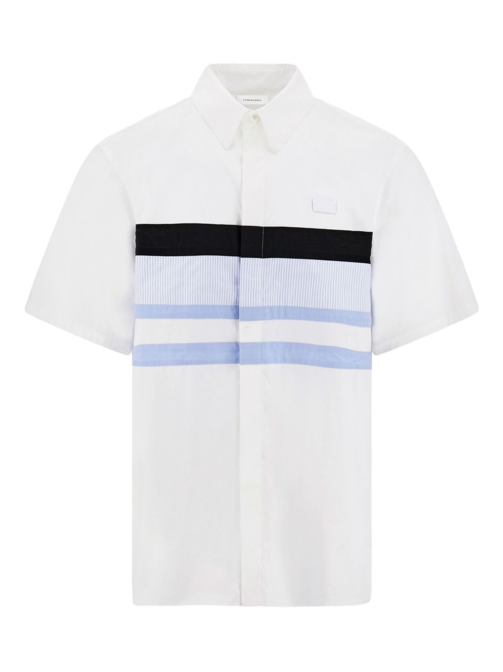 Leftover cuts bowling shirt - White