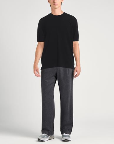 Alpha Studio Man Sweater Black Size 46 Cotton, Polyester