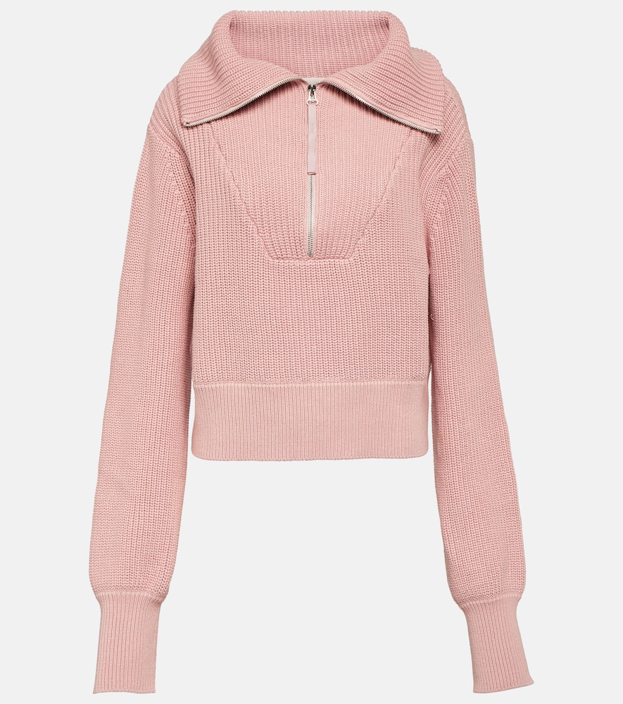 Mentone cotton half-zip sweater