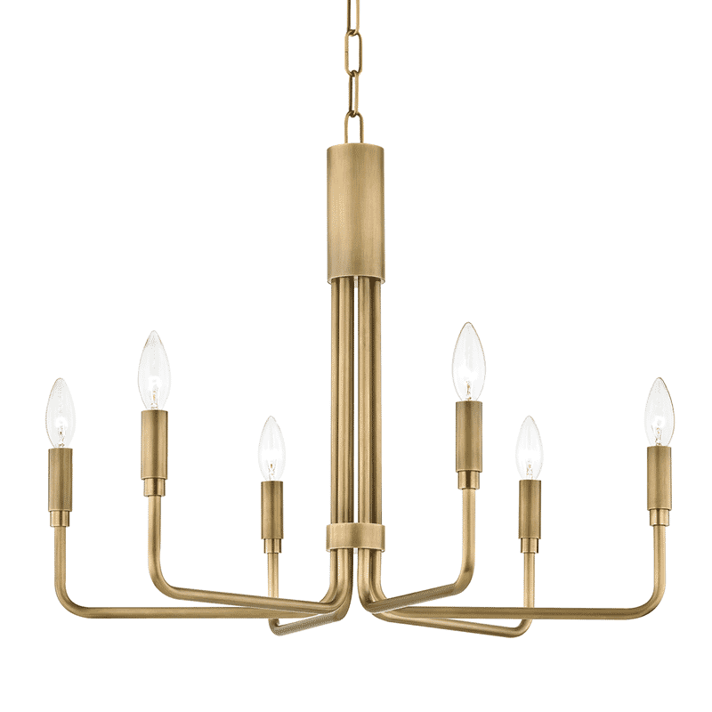 Mitzi Brigitte 6-Light 19" Chandelier in Aged Bra