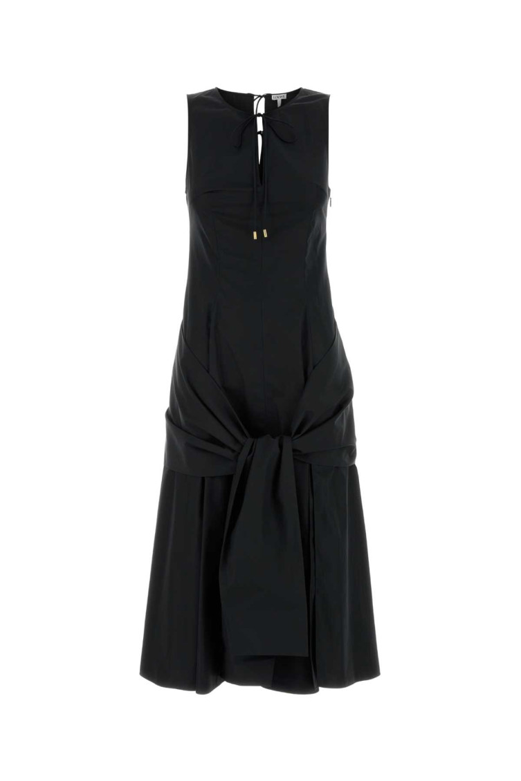 Black poplin dress