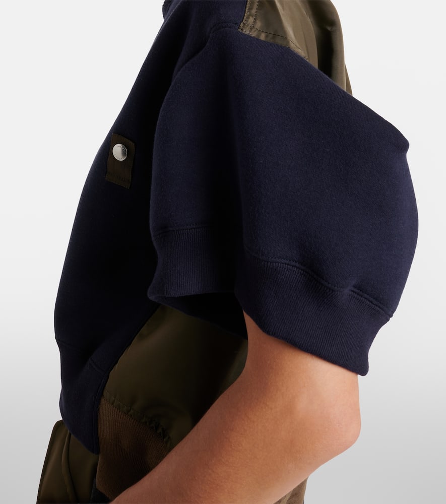 Cotton-blend and twill sweatshirt