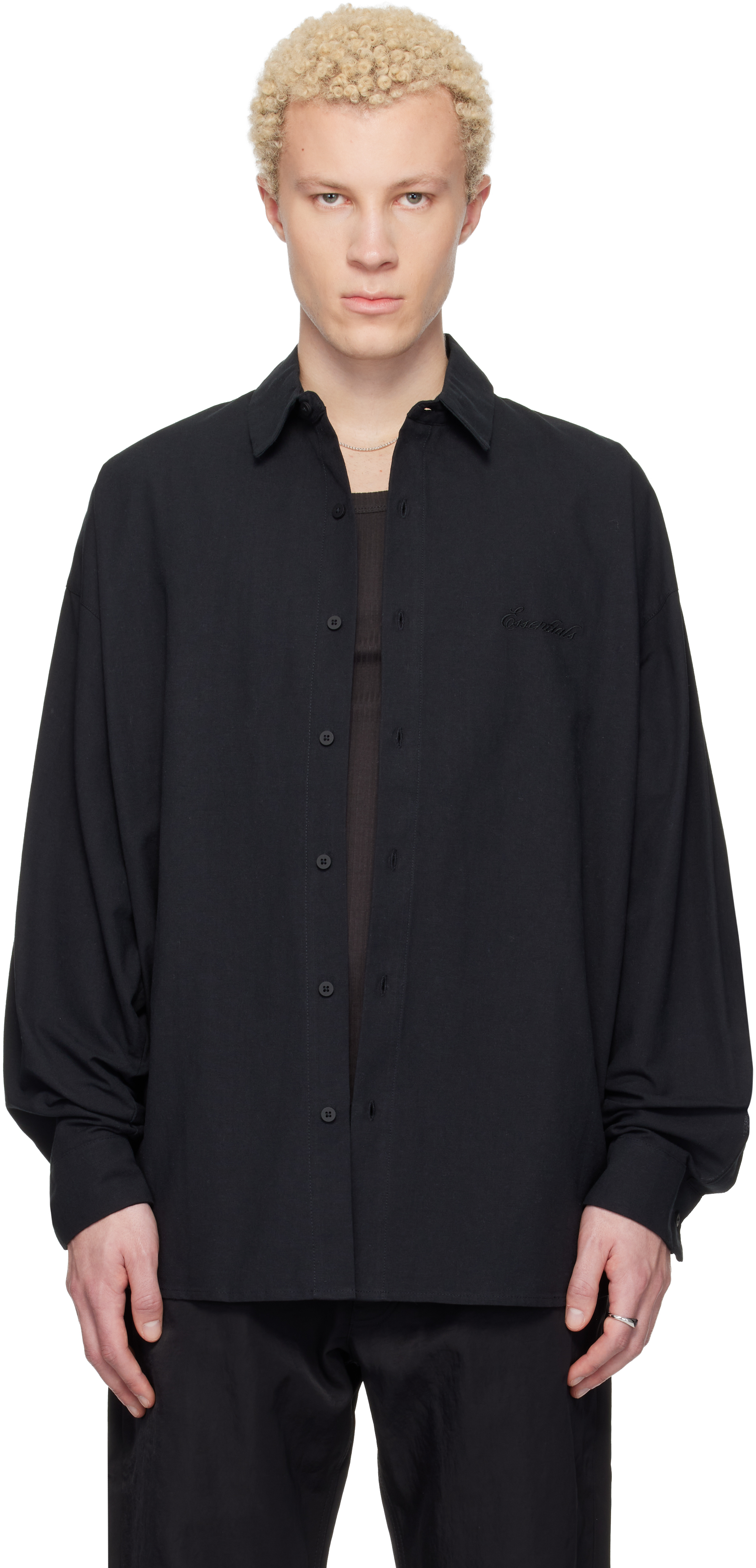 Black Signature Button Up Shirt