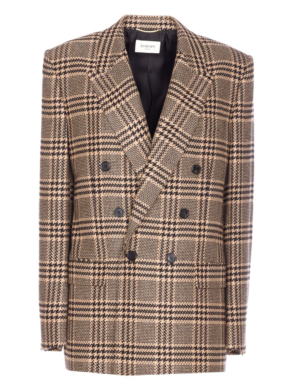 Double-breasted Checked Silk and Cashmere-blend Blazer