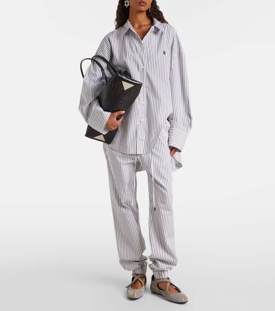 Striped cotton sweatpants
